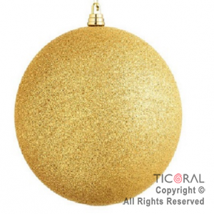BOLA DE NAVIDAD 15 CM GLITTER ORO x 1